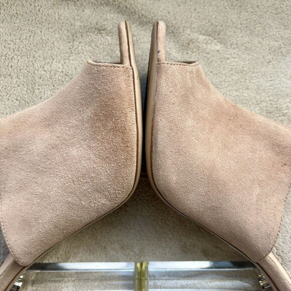 Tony Bianco Nude Suede Sandals with Clear Heel - Picture 5 of 15